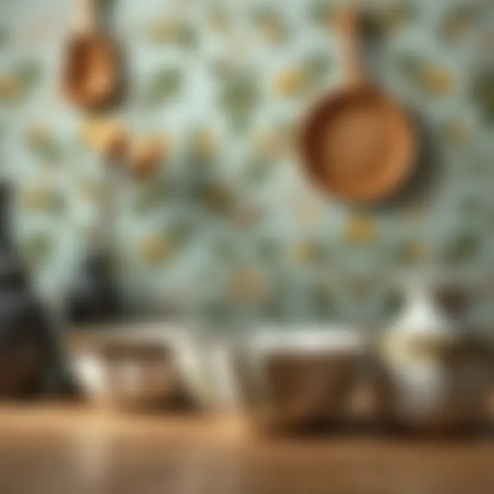 Innovative techniques showing wallpaper application on ceramics