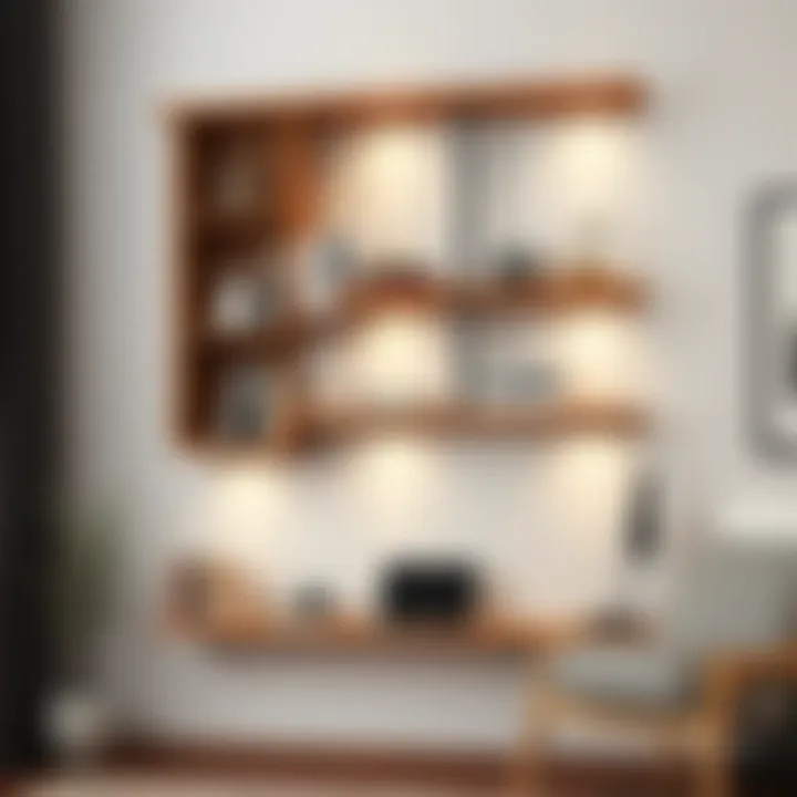 Stylish wall bookshelf design