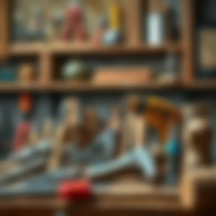 Tools and materials for bookshelf construction