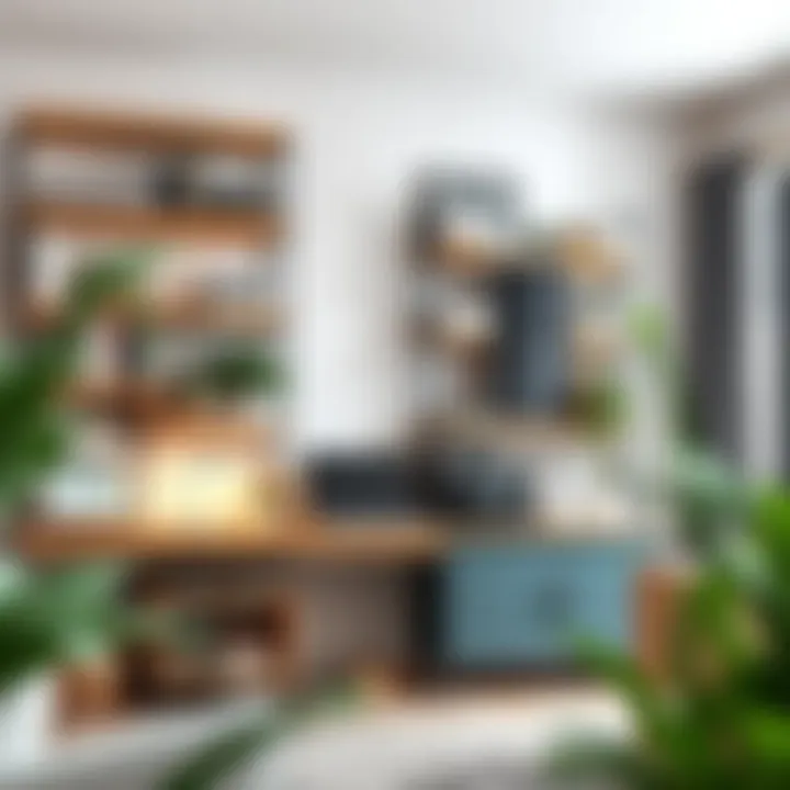 Efficient use of vertical space with shelving