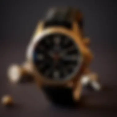 Elegance in Handcrafted Timepieces Finished handcrafted watch showcased elegantly