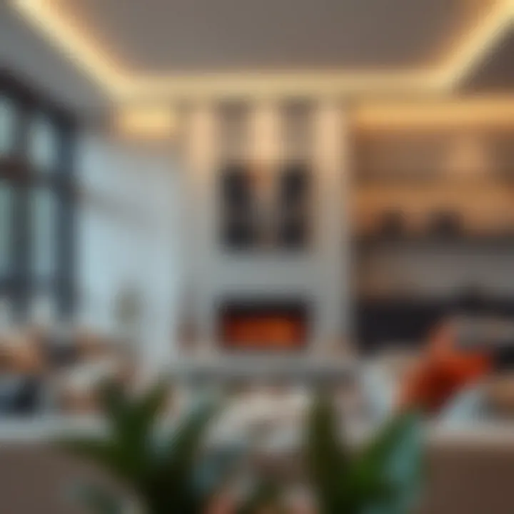 Modern Aesthetic of Electric Fireplaces Elegant electric fireplace in modern living room