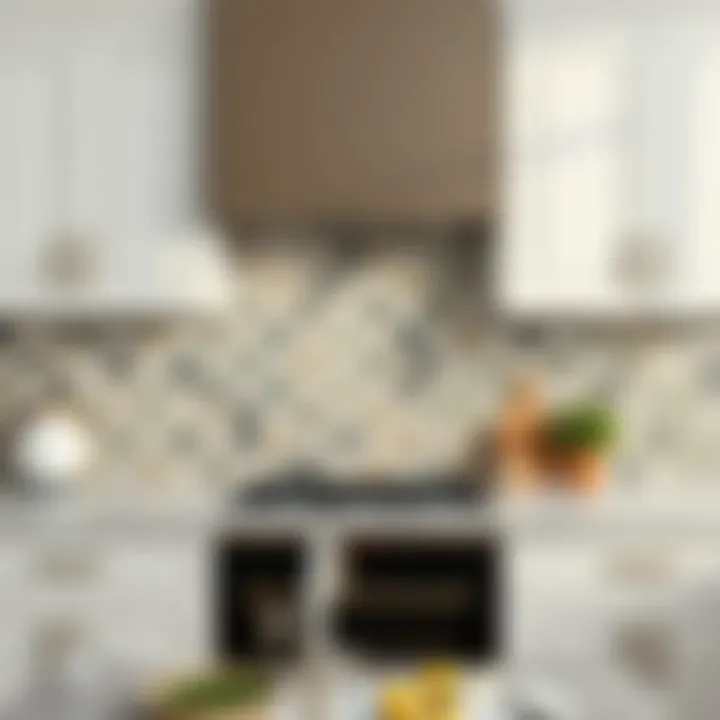 Elegant kitchen backsplash showcasing diverse tile patterns