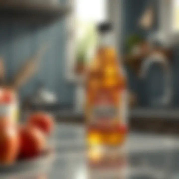 Cleaning with Apple Cider Vinegar A clean kitchen surface after using apple cider vinegar for cleaning