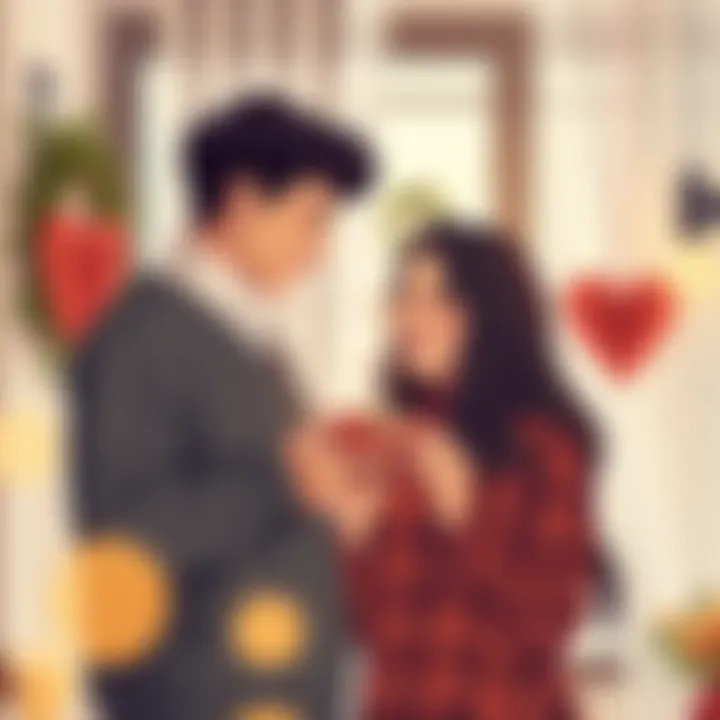 A couple sharing a heartfelt moment with a sentimental gift