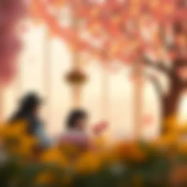 An artistic representation of memories shared between partners