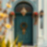 Elegant etamin door decoration template