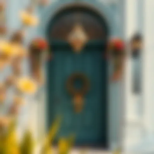 Elegant etamin door decoration template