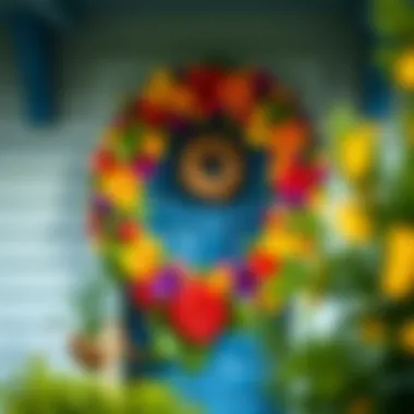 Colorful Etamin Door Wreath Colorful etamin door wreath inspiration