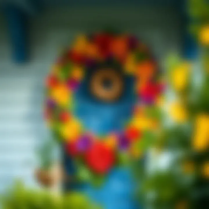 Colorful Etamin Door Wreath Colorful etamin door wreath inspiration