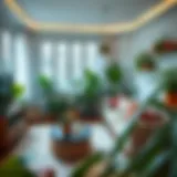 A vibrant collection of indoor plants adorning a stylish living room