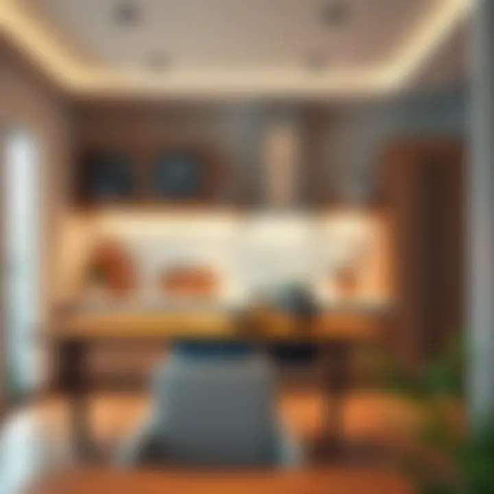 Stylish kitchen showcasing innovative space utilization and design elements.