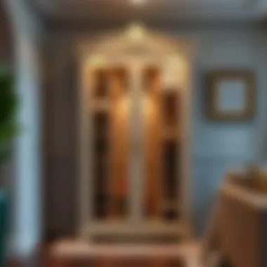 Elegant shoe cabinet with decorative elements