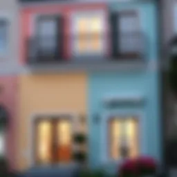 A beautifully designed facade showcasing a harmonious blend of colors