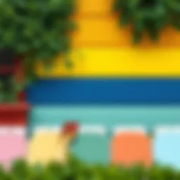 Vibrant exterior paint colors showcasing various shades