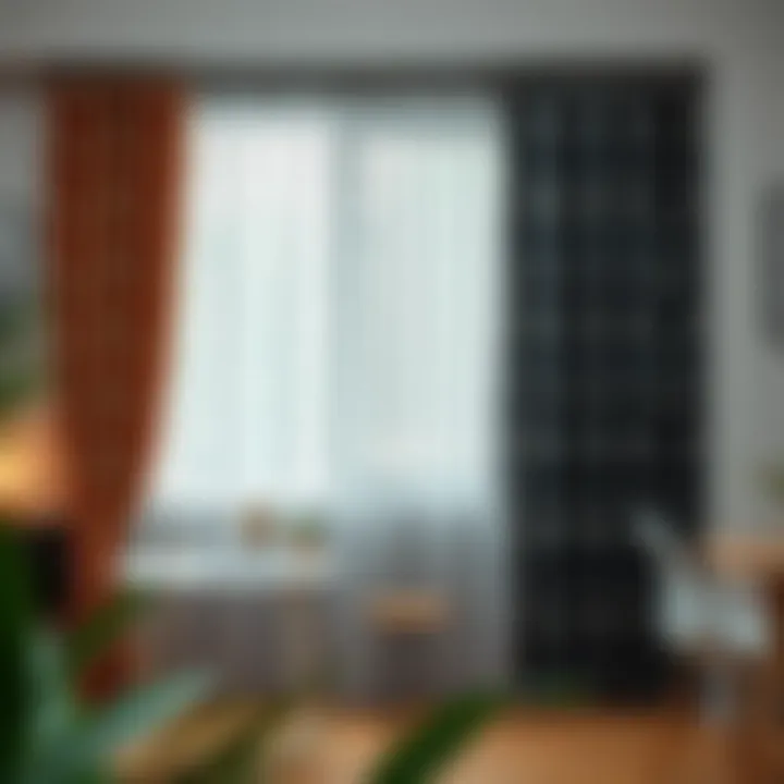 Stylish curtain selection showcasing various fabrics