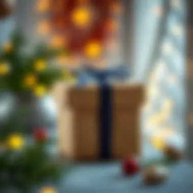 A beautifully wrapped handmade gift exuding charm