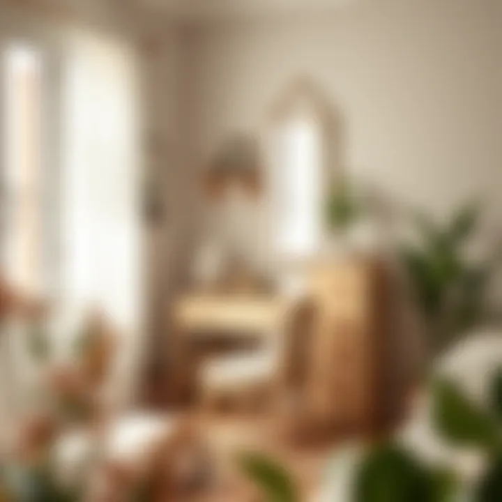 Cozy Dressing Area with Aesthetic Appeal A cozy dressing area with natural lighting and aesthetic elements