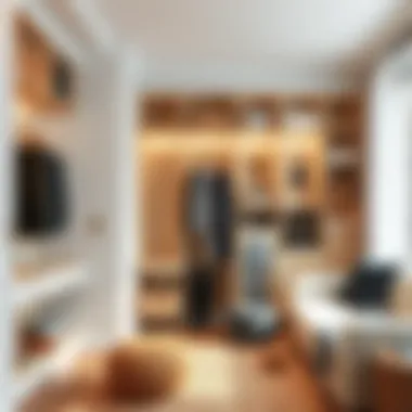 Chic Storage Solutions for Dressing Rooms Innovative storage solutions displayed in a chic dressing room setting