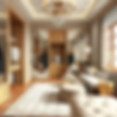 Luxurious Dressing Room Design Inspiration A luxurious dressing room showcasing a harmonious blend of fashion and design