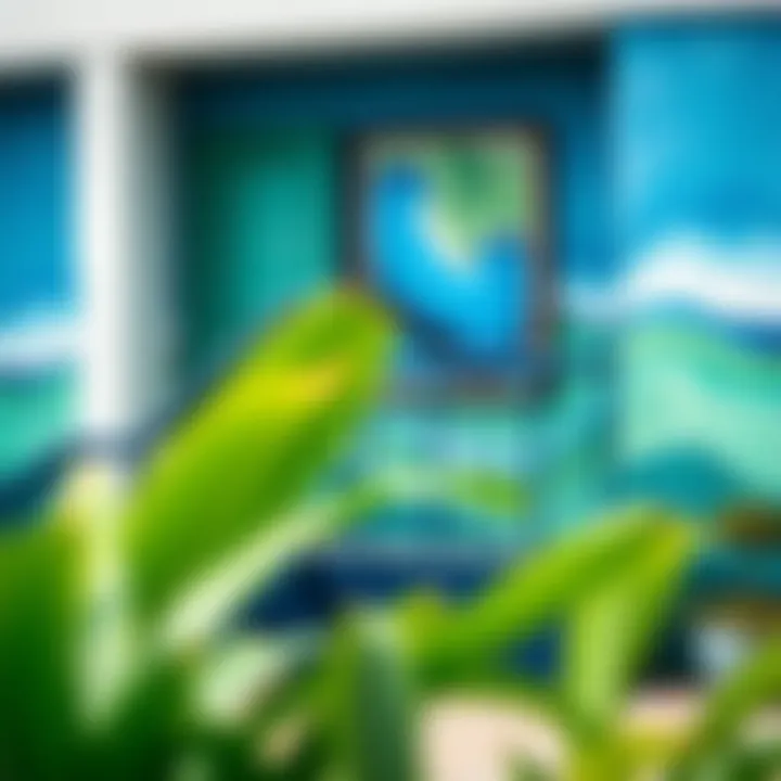 Artistic Expression: Capturing the Essence of Green and Blue A creative project depicting the use of green and blue in art.