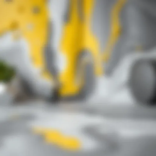 Exploring the Gray and Yellow Blend Abstract representation of gray and yellow color mixture