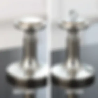 Before and after images of a polished silver item