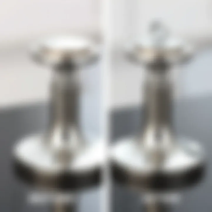 Before and after images of a polished silver item