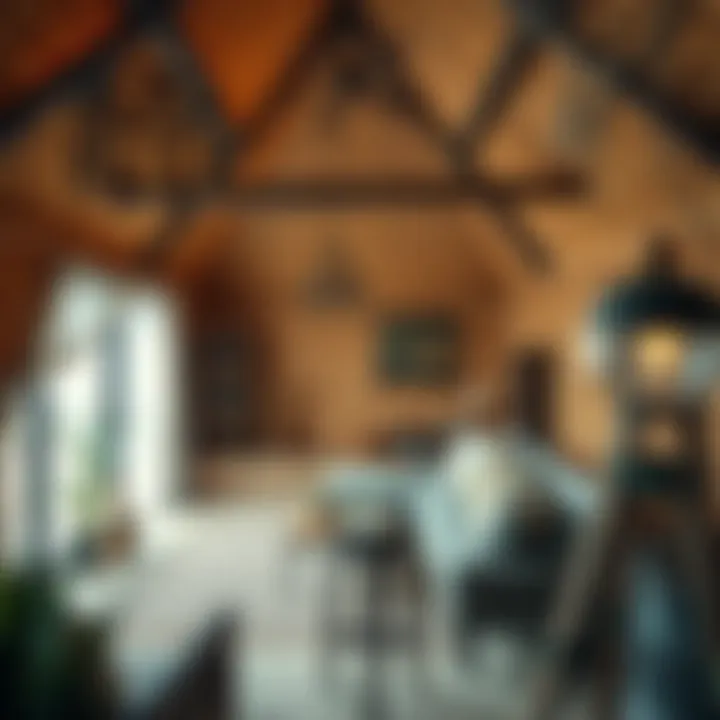 A cozy interior space of a straw house with natural decor