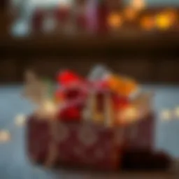 Artistic gift box with decorative elements