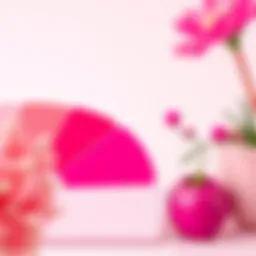 A vibrant palette displaying various shades of pink including a soft pastel pink.