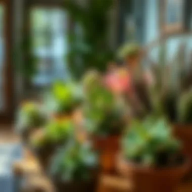 A serene indoor setting featuring succulents as decorative elements