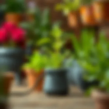 An innovative irrigation system designed for potted plants.