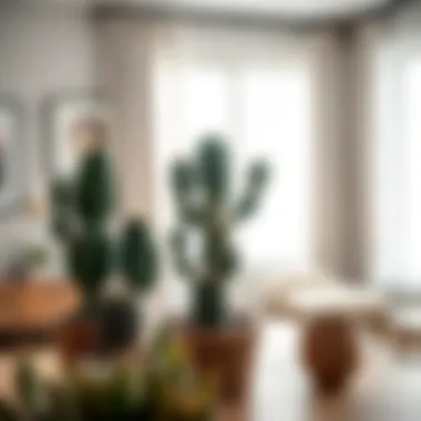 Aesthetic Cactus Arrangement in a Modern Bedroom Aesthetic cactus arrangement in a modern bedroom