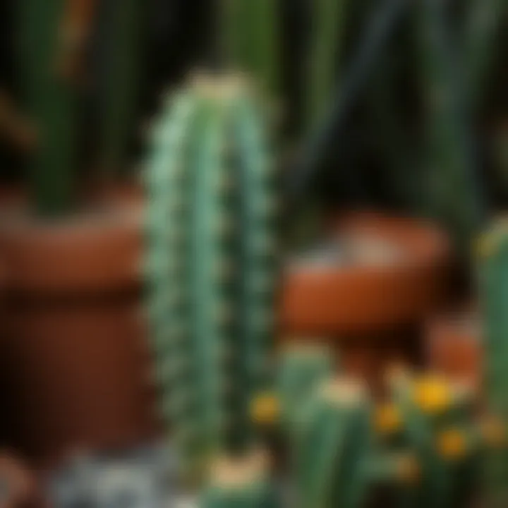 Cactus thriving in optimal lighting conditions