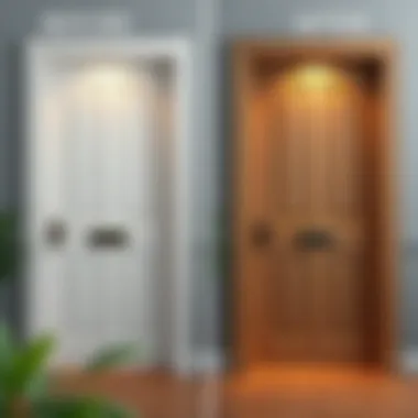 Before and after comparison of a door transformation