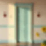 Freshly Painted Door Finish A beautifully painted door showcasing a fresh finish