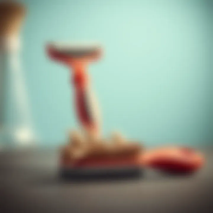 A pet grooming tool designed for removing loose fur