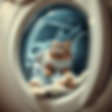 A washing machine with a load of laundry containing cat hair