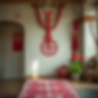 Cultural Symbolism in Art Symbolic representation of red and white in a cultural art piece