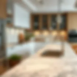 Elegant kitchen countertop showcasing unique material