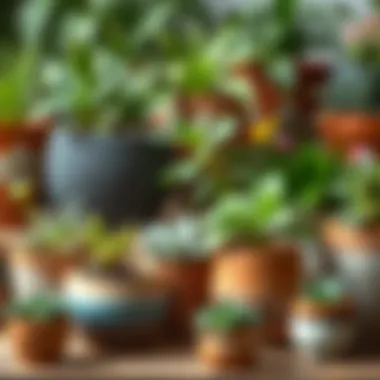 A diverse collection of Koçtaş potted plants
