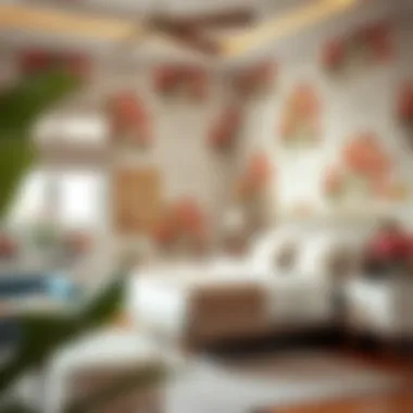 Transform Your Bedroom with Koçtaş Stylish bedroom adorned with Koçtaş wallpaper