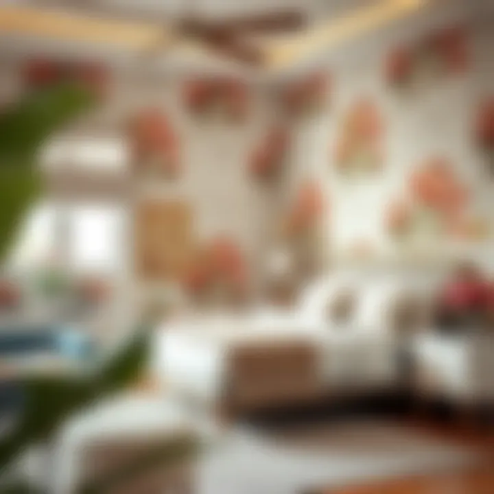 Transform Your Bedroom with Koçtaş Stylish bedroom adorned with Koçtaş wallpaper