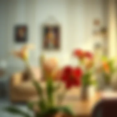 Kokina Flowers Enhancing Home Decor A serene home setting featuring Kokina flowers as decor