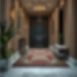 Elegant hallway rug enhancing interior style