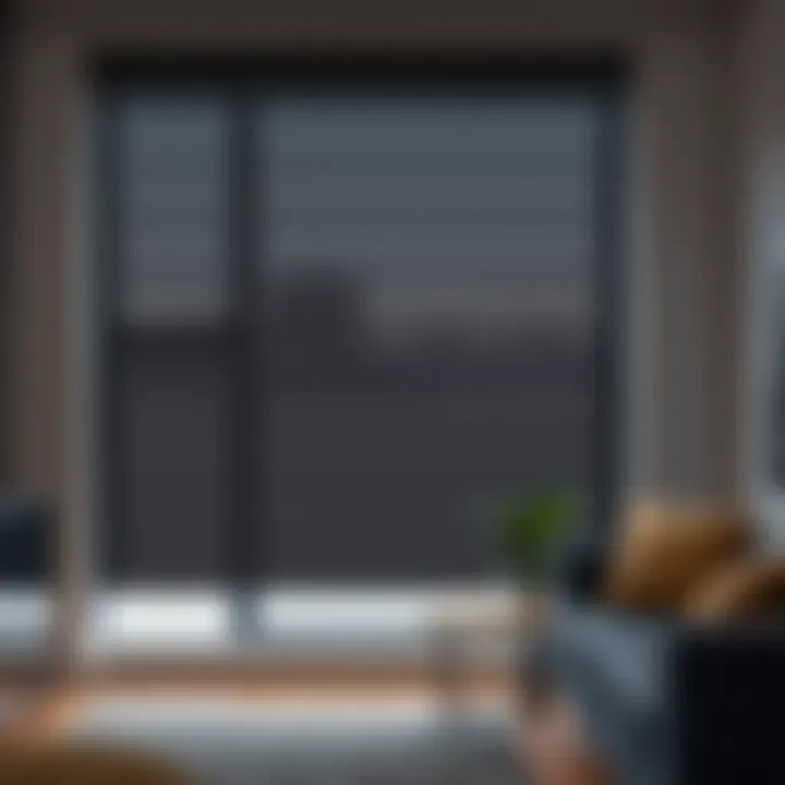 Final look of the installed roller blinds