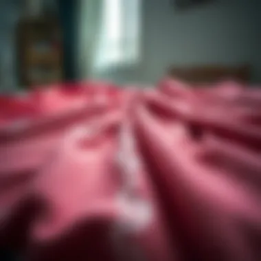 Different types of fabrics prepared for embroidery removal techniques