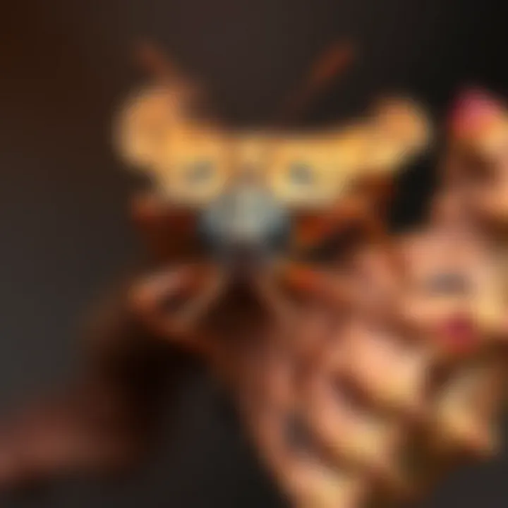 Detailed illustration showcasing the unique morphology of a dry leaf insect