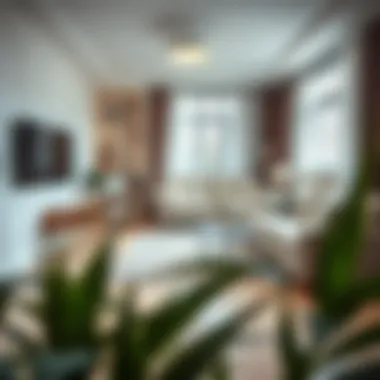 Room Decorated with Light Parquet Flooring A beautifully arranged room featuring light-colored parquet and modern decor